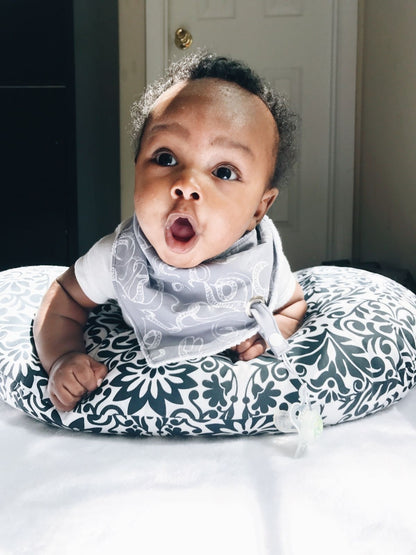 3-Pack Bandana Drool Bibs for Babies – Super Absorbent Organic Cotton – Adjustable Snaps & Soft Fleece Backing for Teething Toddlers