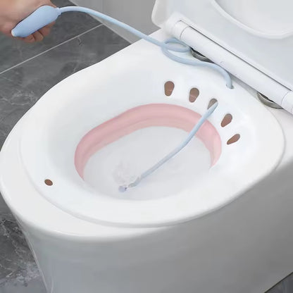 Collapsible Sitz Bath for Toilet Seat – Postpartum, Hemorrhoid & Perineal Care Basin.