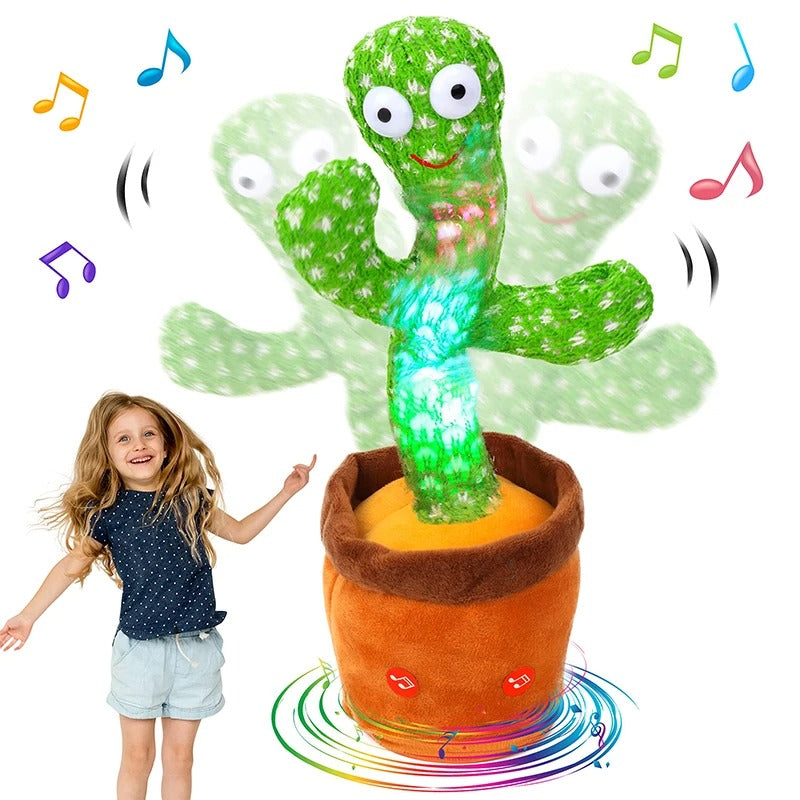 Dancing Cactus 120 Song Speaker Talking Usb Battery Voice Repeat Plush Cactu Dancer Toy Talk Plushie Stuffed Toys For Kids Gift KidsTopia Baby Essentials