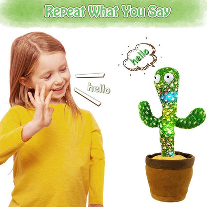 Dancing Cactus 120 Song Speaker Talking Usb Battery Voice Repeat Plush Cactu Dancer Toy Talk Plushie Stuffed Toys For Kids Gift KidsTopia Baby Essentials
