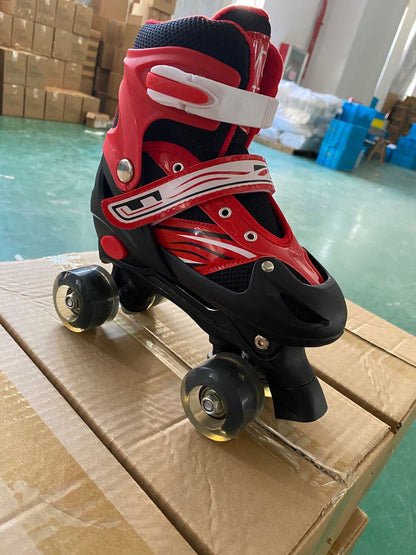 Premium Adjustable Inline Skate shoes for Boys & Girls with Helmet, Knee, Elbow & Wrist Guards — All-in-One Safety Kit for Beginners