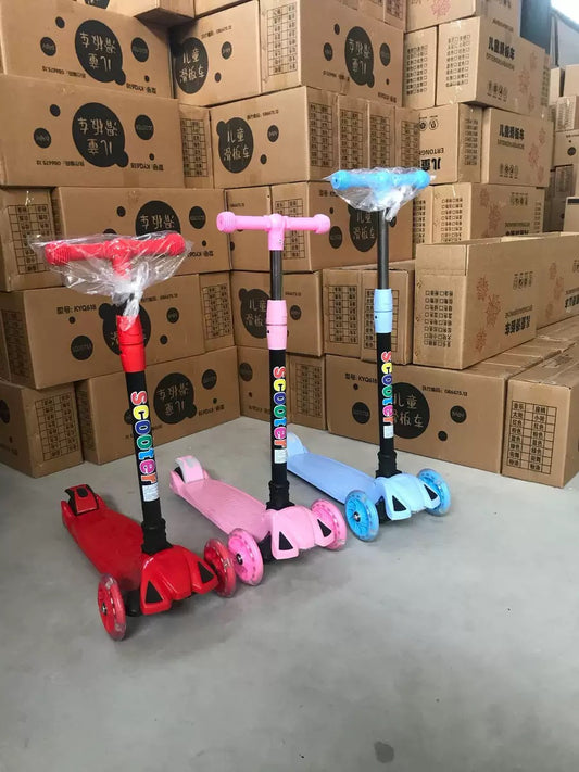 3-Wheel Kick Scooter for Toddlers & Kids Ages 2-5 – LED Light-Up Wheels, Lean-to-Steer, & 3 Adjustable Heights.
