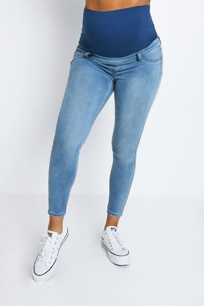 Premium Over-The-Belly Stretchy Maternity Jeans | Straight-Leg Pregnancy & Postpartum Denim