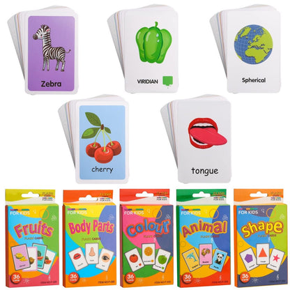 Educational Flashcards for Kids – Learning Cards for Toddlers & Preschoolers – Early Vocabulary, Alphabet, Numbers & Shapes – Fun Memory Game & Visual Learning Tool.