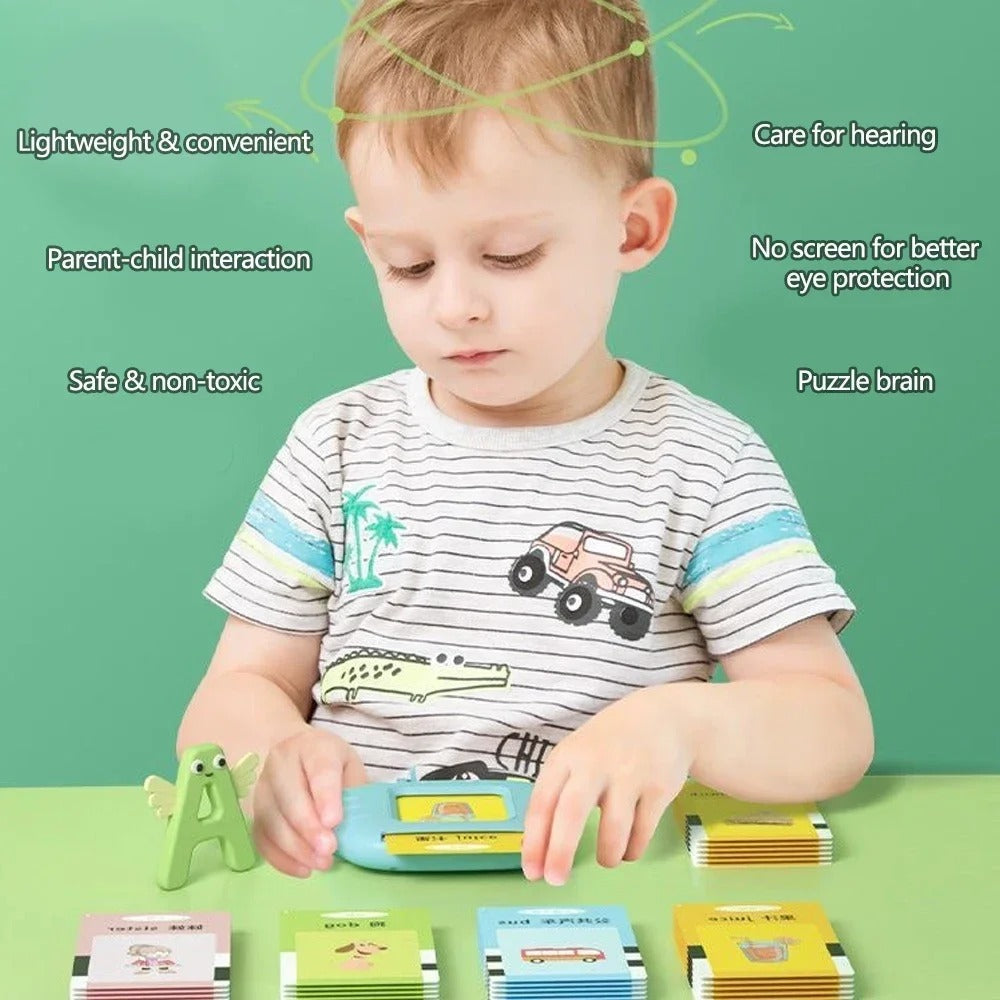 Early Education Flash Card Learning Toys Talking Flashcards for Kids Preschool English Electronic Audio Book Machine Gift KidsTopia Baby Essentials