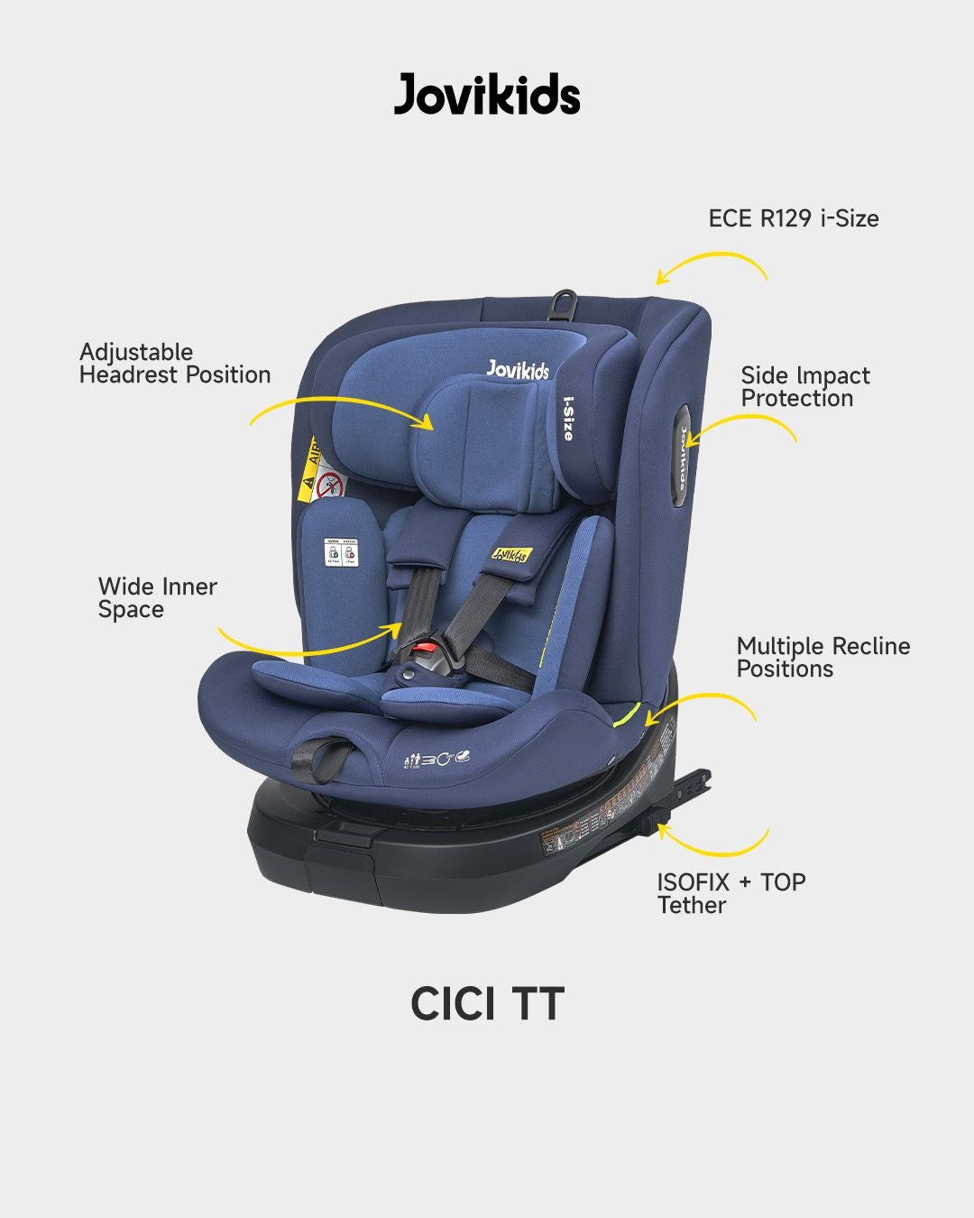 Jovikids car seat, 360 rotating car seat, ISOFIX car seat, all-stage car seat, i-Size car seat Kenya.