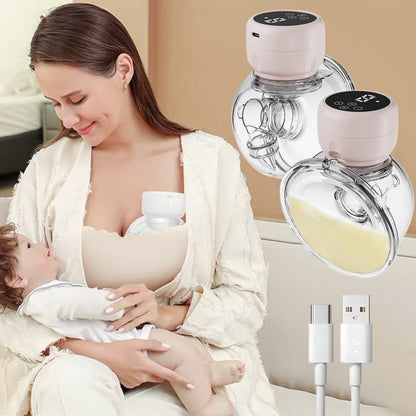 Single hands free wearable breast pump