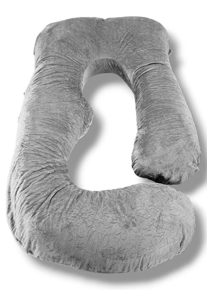 Premium C-Shaped Pregnancy Pillow – Full Body Maternity Support for Back, Hips, & Legs – Breathable Cotton Cover with Nursing Support.