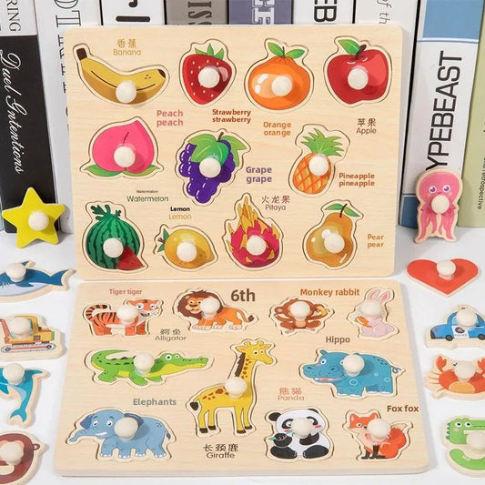 Handheld Board Educational Blocks for One And a Half Year Old Children