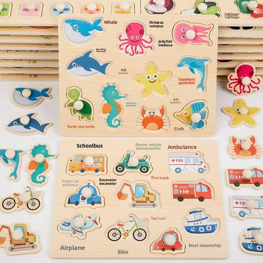 Handheld Board Educational Blocks for One And a Half Year Old Children