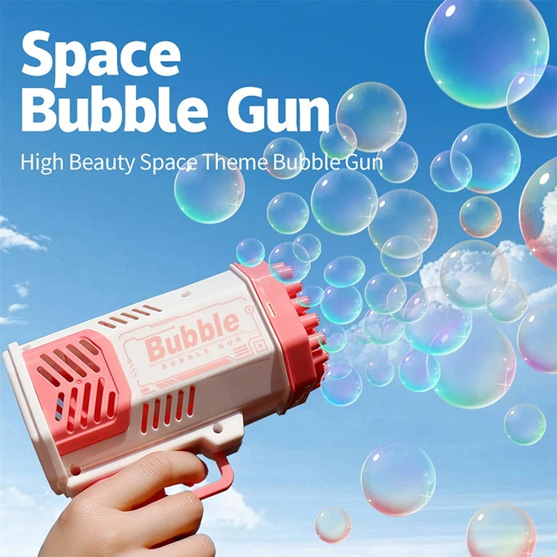 40 hole handheld massive foaming space light bubble machine electric children's toys without battery without bubble water KidsTopia Baby Essentials