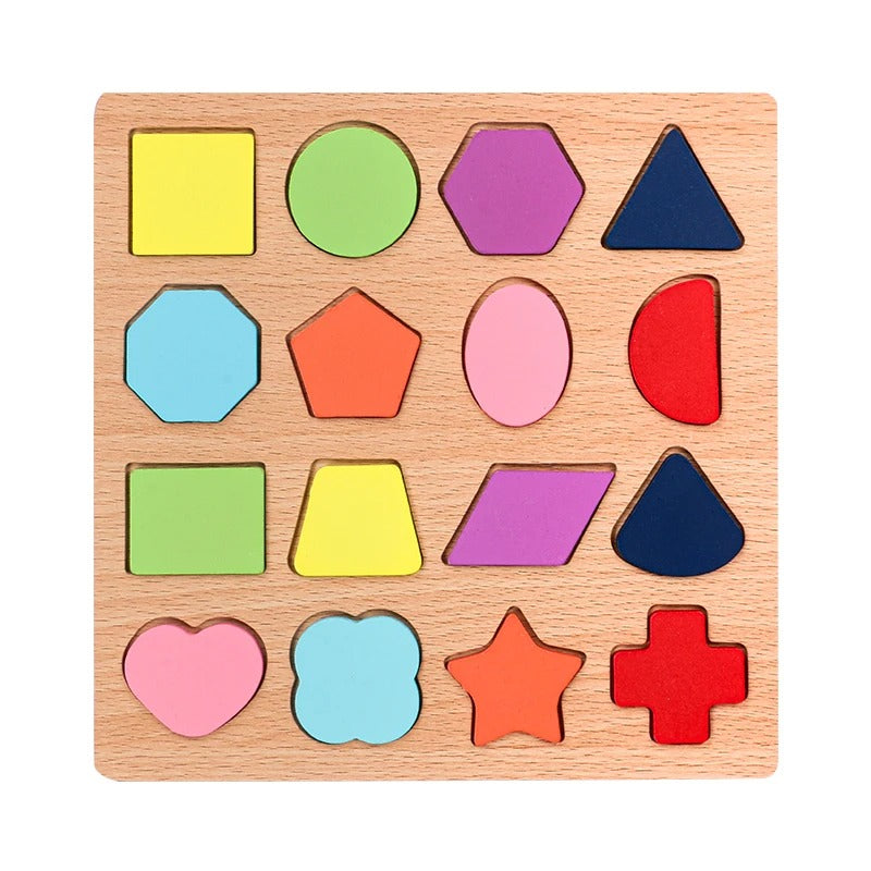 Kids Alphabetic Arithmetic Number Geometric Shapes Wooden Puzzle Montessori Preschool Learning Educational Game Toy for Children KidsTopia Baby Essentials