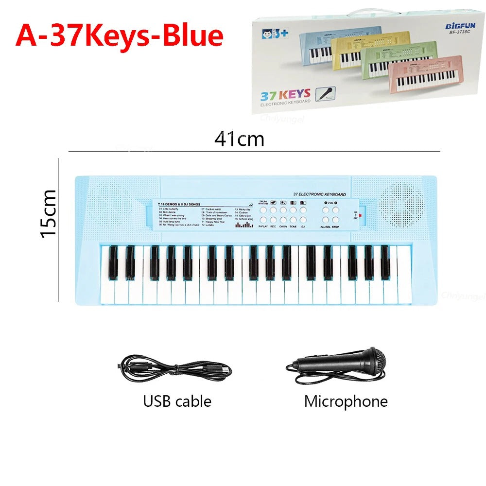 37 Keys Kids Electronic Piano Organ keyboard with Microphone Education Toys Musical Instrument Children Boy Girl Gifts KidsTopia Baby Essentials