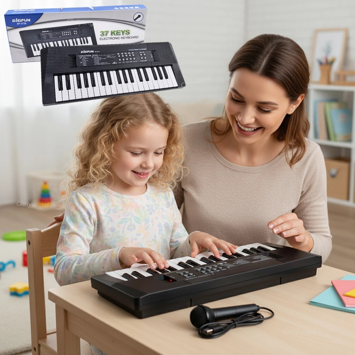 37 Keys Kids Electronic Piano Organ keyboard with Microphone Education Toys Musical Instrument Children Boy Girl Gifts KidsTopia Baby Essentials