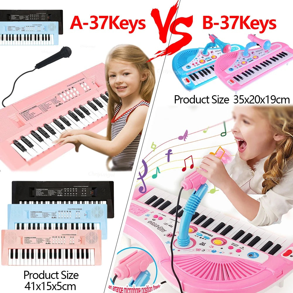 37 Keys Kids Electronic Piano Organ keyboard with Microphone Education Toys Musical Instrument Children Boy Girl Gifts KidsTopia Baby Essentials