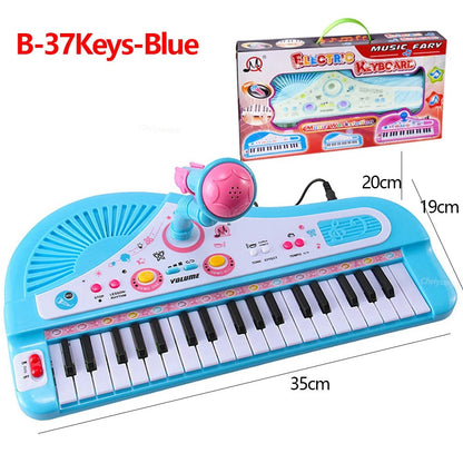 37 Keys Kids Electronic Piano Organ keyboard with Microphone Education Toys Musical Instrument Children Boy Girl Gifts KidsTopia Baby Essentials