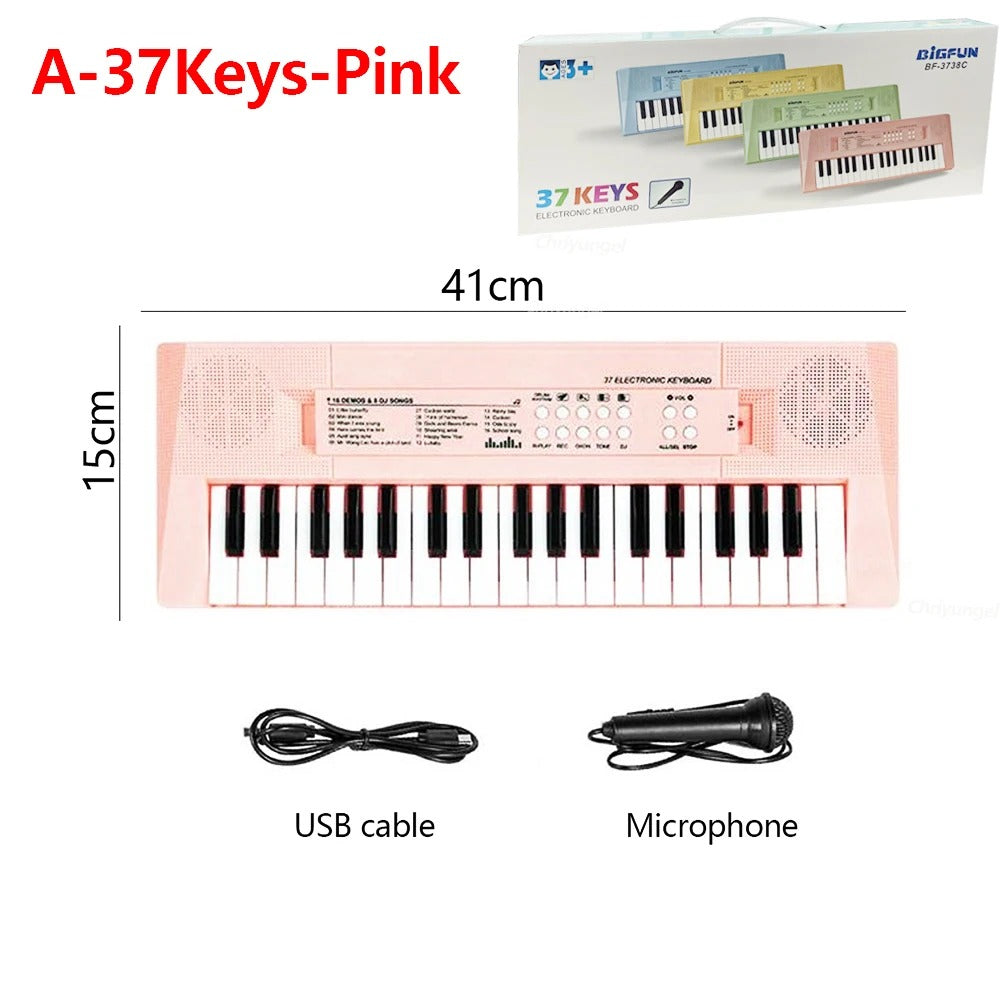 37 Keys Kids Electronic Piano Organ keyboard with Microphone Education Toys Musical Instrument Children Boy Girl Gifts KidsTopia Baby Essentials