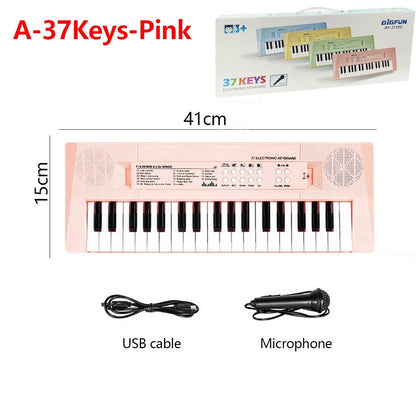37 Keys Kids Electronic Piano Organ keyboard with Microphone Education Toys Musical Instrument Children Boy Girl Gifts KidsTopia Baby Essentials