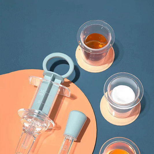 Liquid Baby Medicine Dropper With Measure Cup - Silicone Oral Feeding Syringe With Pacifier KidsTopia Baby Essentials