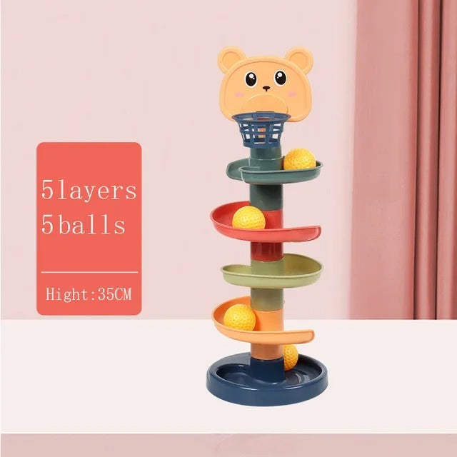 Baby Toy Rolling Ball Tower Montessori Educational Games For Babies Stacking Track Baby Development Toys 1 2 3 Years KidsTopia Baby Essentials
