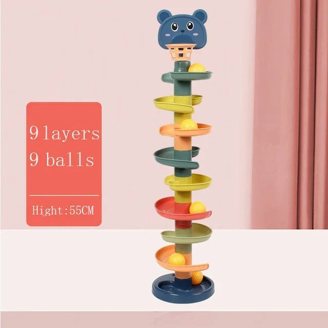 Baby Toy Rolling Ball Tower Montessori Educational Games For Babies Stacking Track Baby Development Toys 1 2 3 Years KidsTopia Baby Essentials