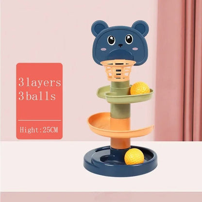 Baby Toy Rolling Ball Tower Montessori Educational Games For Babies Stacking Track Baby Development Toys 1 2 3 Years KidsTopia Baby Essentials