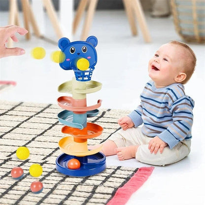 Baby Toy Rolling Ball Tower Montessori Educational Games For Babies Stacking Track Baby Development Toys 1 2 3 Years KidsTopia Baby Essentials