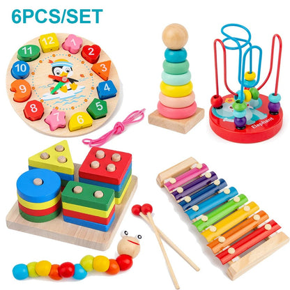 Kids 3D Wooden Puzzles Early Learning Baby Games Toys Educational Wooden Toys For Children Birthday Gifts KidsTopia Baby Essentials