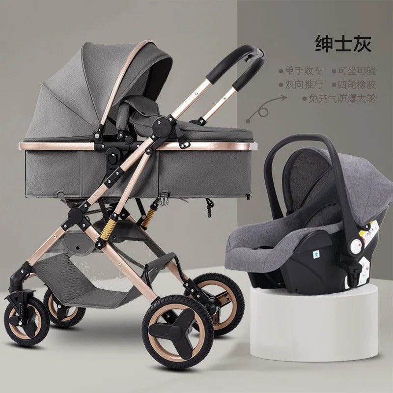 Newborn Baby Stroller High Landscape Two-way 3 in 1 KidsTopia Baby Essentials