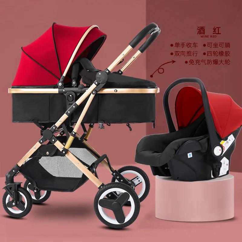 Newborn Baby Stroller High Landscape Two-way 3 in 1 KidsTopia Baby Essentials