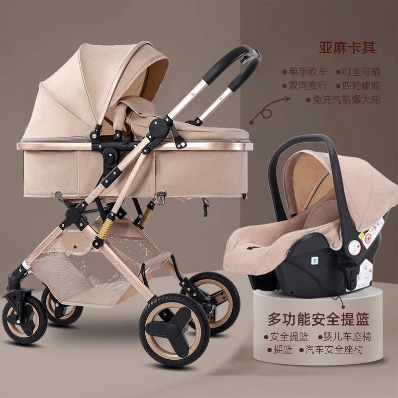 Newborn Baby Stroller High Landscape Two-way 3 in 1 KidsTopia Baby Essentials