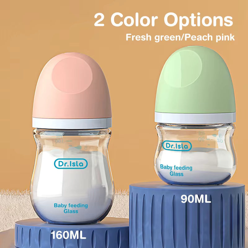 Baby Bottle Glass Bottles Anti-flatulence Milk Feeding Bottles Infant BPA free KidsTopia Baby Essentials