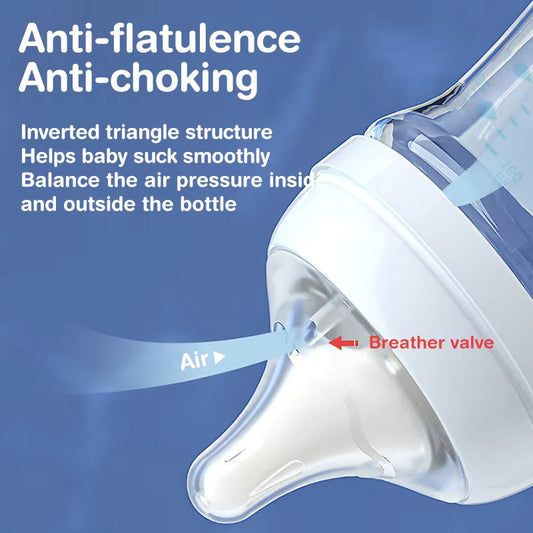 Baby Bottle Glass Bottles Anti-flatulence Milk Feeding Bottles Infant BPA free KidsTopia Baby Essentials