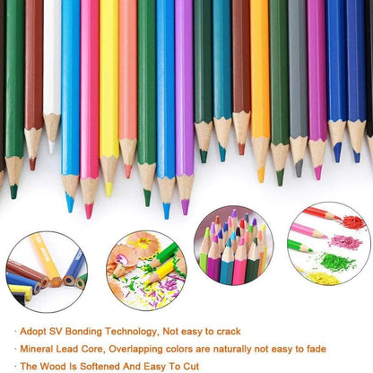 Oily Wooden Colored Pencils Hexagon Wooden Handle Set Artist Painting Drawing Sketch Art Design KidsTopia Baby Essentials