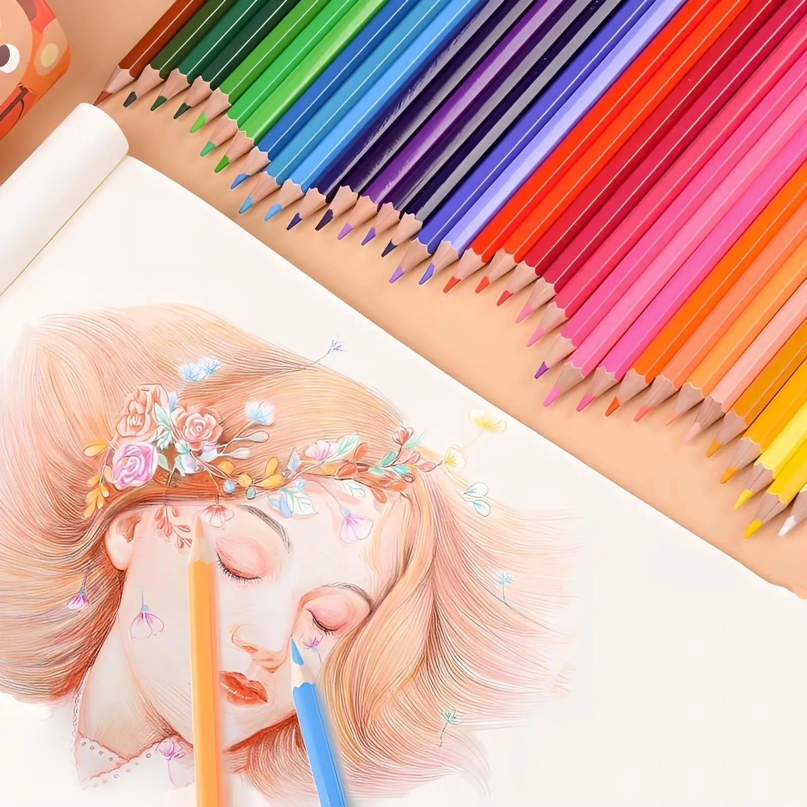 Oily Wooden Colored Pencils Hexagon Wooden Handle Set Artist Painting Drawing Sketch Art Design KidsTopia Baby Essentials