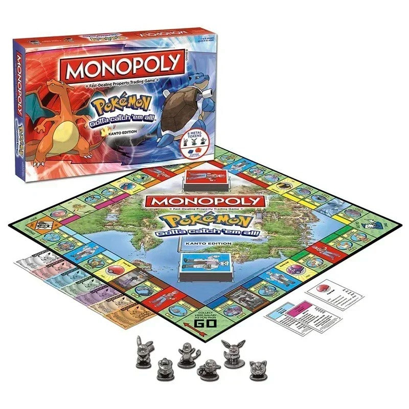 English Version Pokemon Pikachu Monopoly Real Estate For Adults And Children 2-6 People Party Birthday Game Kid Gifts KidsTopia Baby Essentials