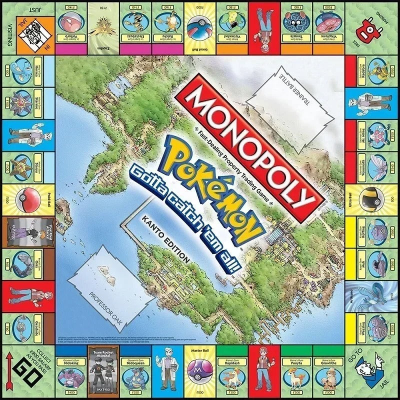 English Version Pokemon Pikachu Monopoly Real Estate For Adults And Children 2-6 People Party Birthday Game Kid Gifts KidsTopia Baby Essentials