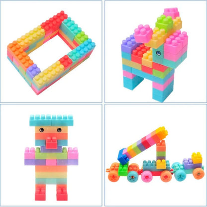 108PCS Plastic Building Blocks With Stickers Children Small Particle Assembly Toy Creative Educational Toys Gift For Kids Boys KidsTopia Baby Essentials
