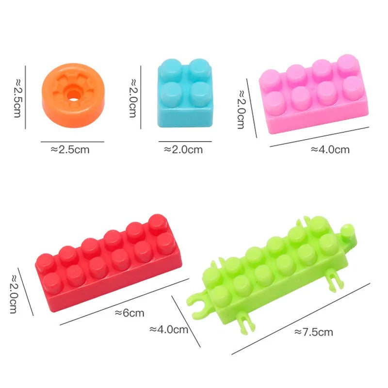 108PCS Plastic Building Blocks With Stickers Children Small Particle Assembly Toy Creative Educational Toys Gift For Kids Boys KidsTopia Baby Essentials