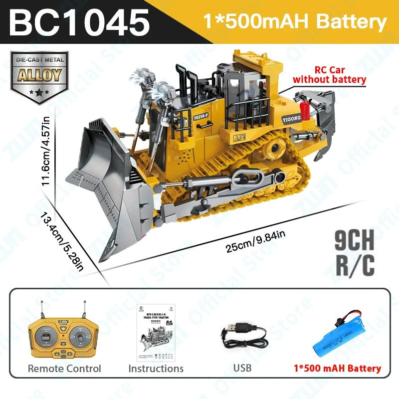 Remote Control Excavator Dump Truck RC Model Car Toy Professional Alloy Plastic Simulation Construction Vehicle for Kid KidsTopia Baby Essentials