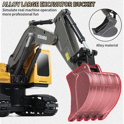 Remote Control Excavator Dump Truck RC Model Car Toy Professional Alloy Plastic Simulation Construction Vehicle for Kid KidsTopia Baby Essentials