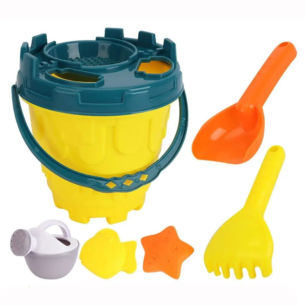 Sand Kit Outdoor Game Parent-Children Interactive Shovel Rake Mold Beach Castle Bucket Sand Toys Set Truck Trolley