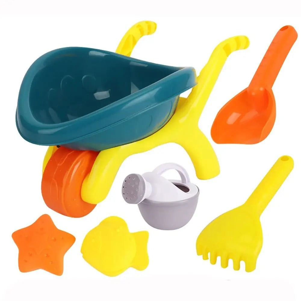 Sand Kit Outdoor Game Parent-Children Interactive Shovel Rake Mold Beach Castle Bucket Sand Toys Set Truck Trolley