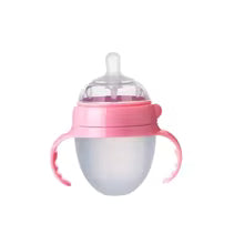Silicone Nano Baby Bottle Feeding Bottles with Handle for Baby Weaning Anti-Choking Nipple Bottle KidsTopia Baby Essentials