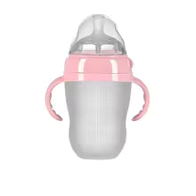 Silicone Nano Baby Bottle Feeding Bottles with Handle for Baby Weaning Anti-Choking Nipple Bottle KidsTopia Baby Essentials