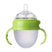 Silicone Nano Baby Bottle Feeding Bottles with Handle for Baby Weaning Anti-Choking Nipple Bottle KidsTopia Baby Essentials