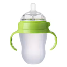 Silicone Nano Baby Bottle Feeding Bottles with Handle for Baby Weaning Anti-Choking Nipple Bottle KidsTopia Baby Essentials
