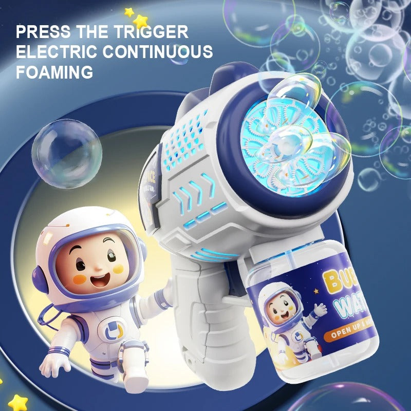 Space Astronauts Fully Automatic Bubble Gun Rocket