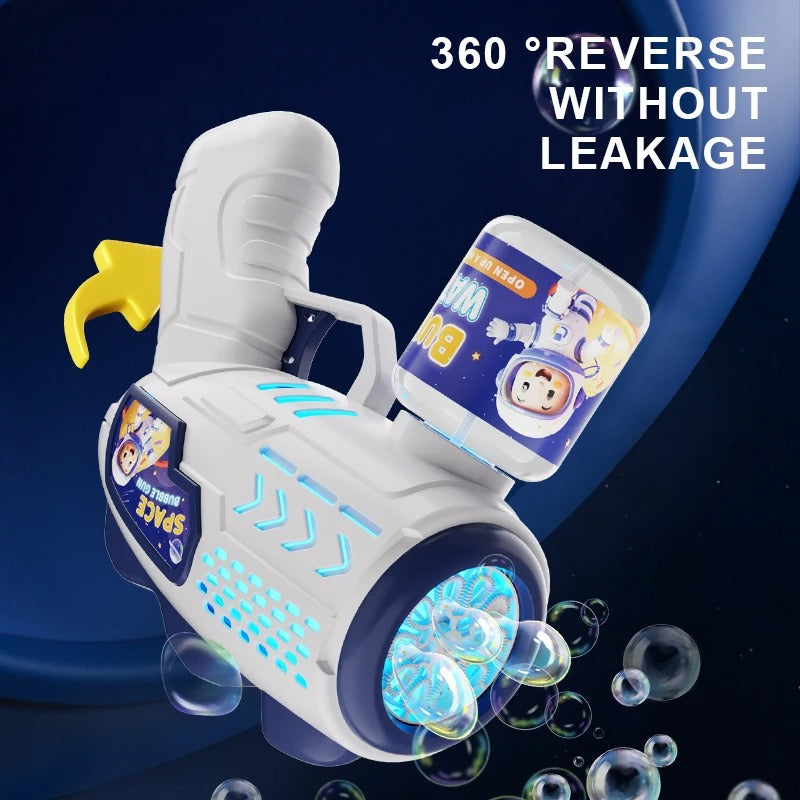 Space Astronauts Fully Automatic Bubble Gun Rocket