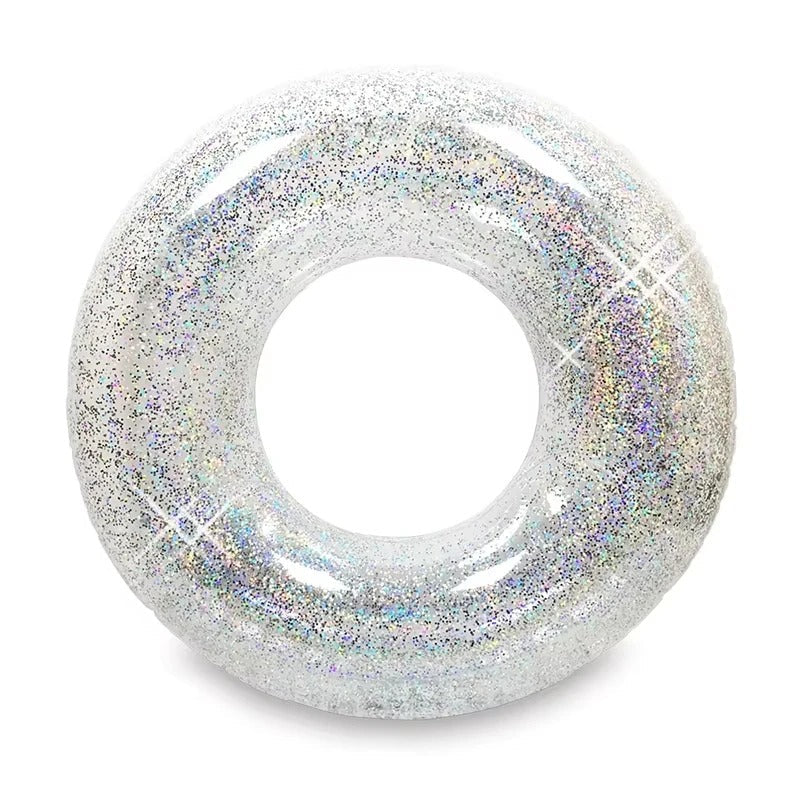 Swimming Ring Summer Inflatable Transparent Sequin For Adults And Children Inflatable Pool Men And Women Water Play Accessories KidsTopia Baby Essentials